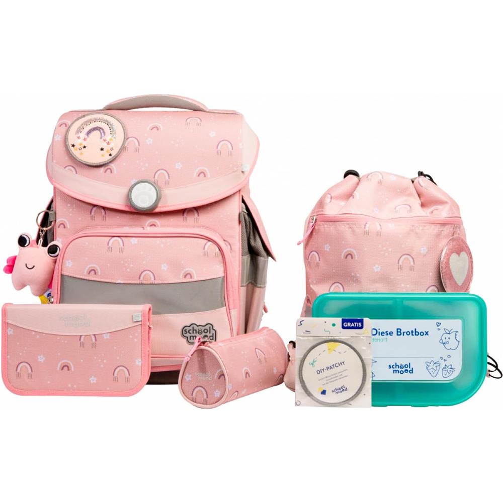 School-Mood Schulranzenset Timeless Pro Rainbow, 7-teilig