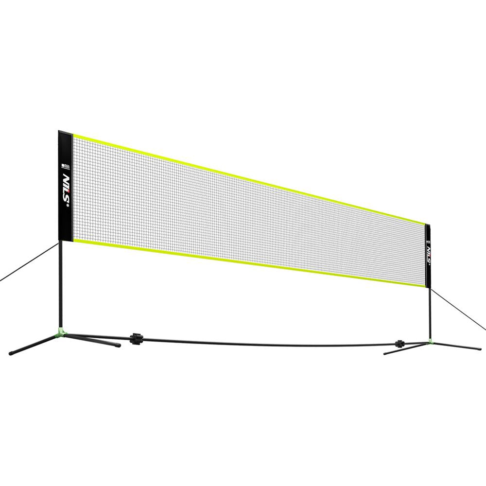NILS Badmintonnetz 5 m, Freizeitnetz Outdoor Garten Sporthalle freistehend