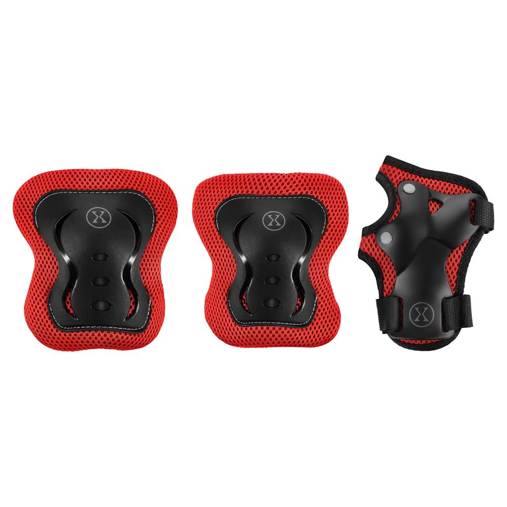 NILS EXTREME H320 Schoner-Set, Rot, Größe XL - Protektoren Handgelenk Ellenbogen Knie