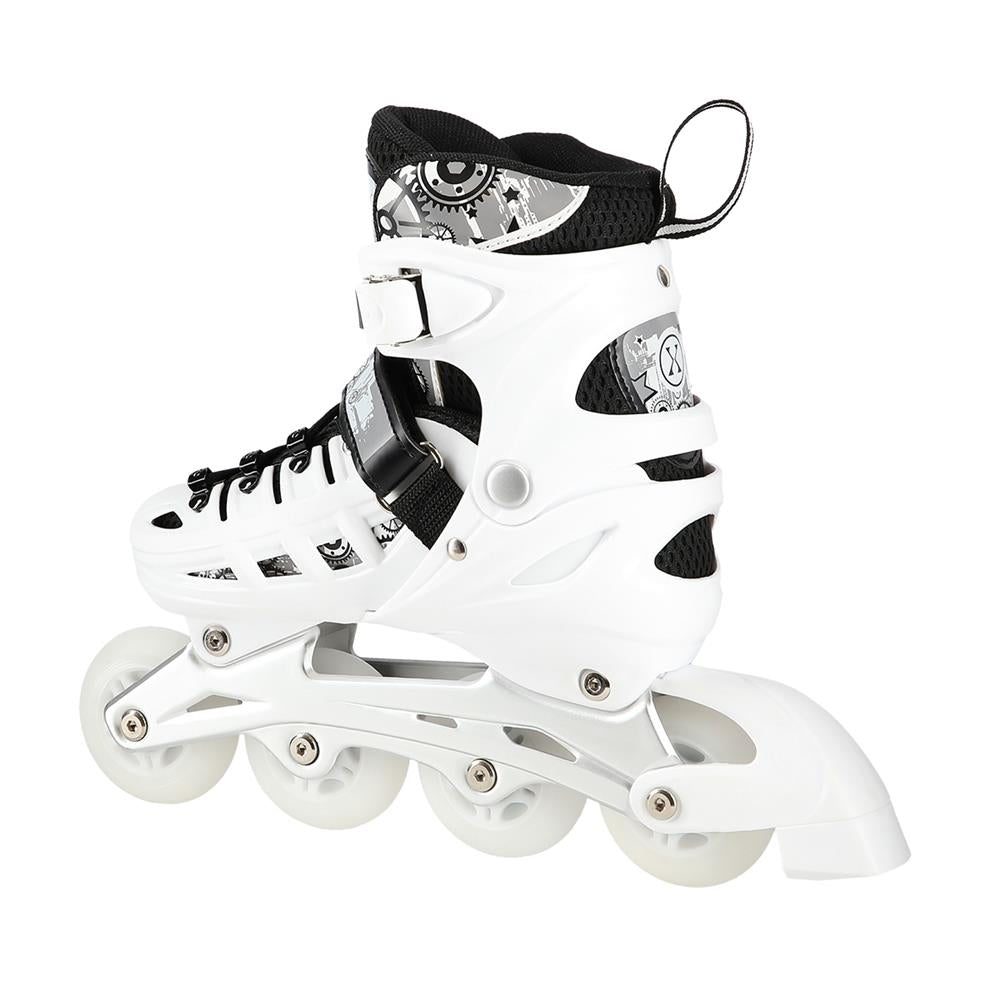 NILS EXTREME NH10905 4in1 LED Inliner Schlittschuhe Rollschuhe Gr. 39-42, Weiß, verstellbar