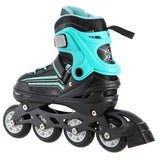 NILS EXTREME NH18190 2in1 Inliner Schlittschuhe Kinder Gr. 34-38, Schwarz-Blau, verstellbar
