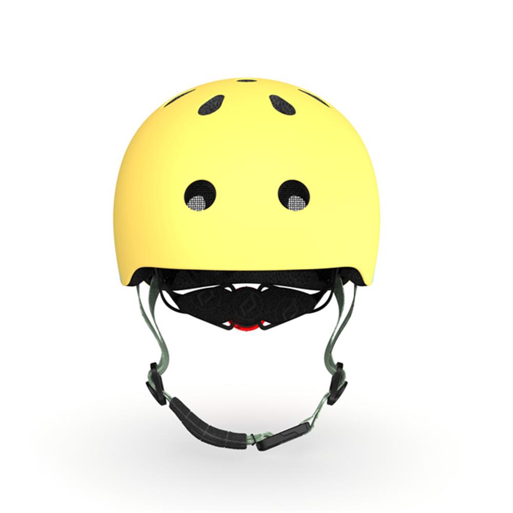 Scoot & Ride Kinderhelm Größe XXS-S (45-51 cm) lemon - Schutzhelm mit LED-Licht