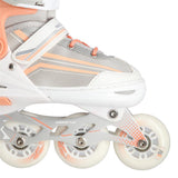 NILS EXTREME NH18190 2in1 Inliner Schlittschuhe Gr. 39-43, Weiß-Rosa, verstellbar