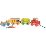 goki Güterzug GK-Rail Holzspielzeug Zug mit Waggons 55 cm ab 2 Jahren Kinder