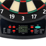 NILS FUN TDE03 Elektronische Dartscheibe - Dartboard mit 6 Pfeilen, 32 Spielmodi, bis 8 Spieler
