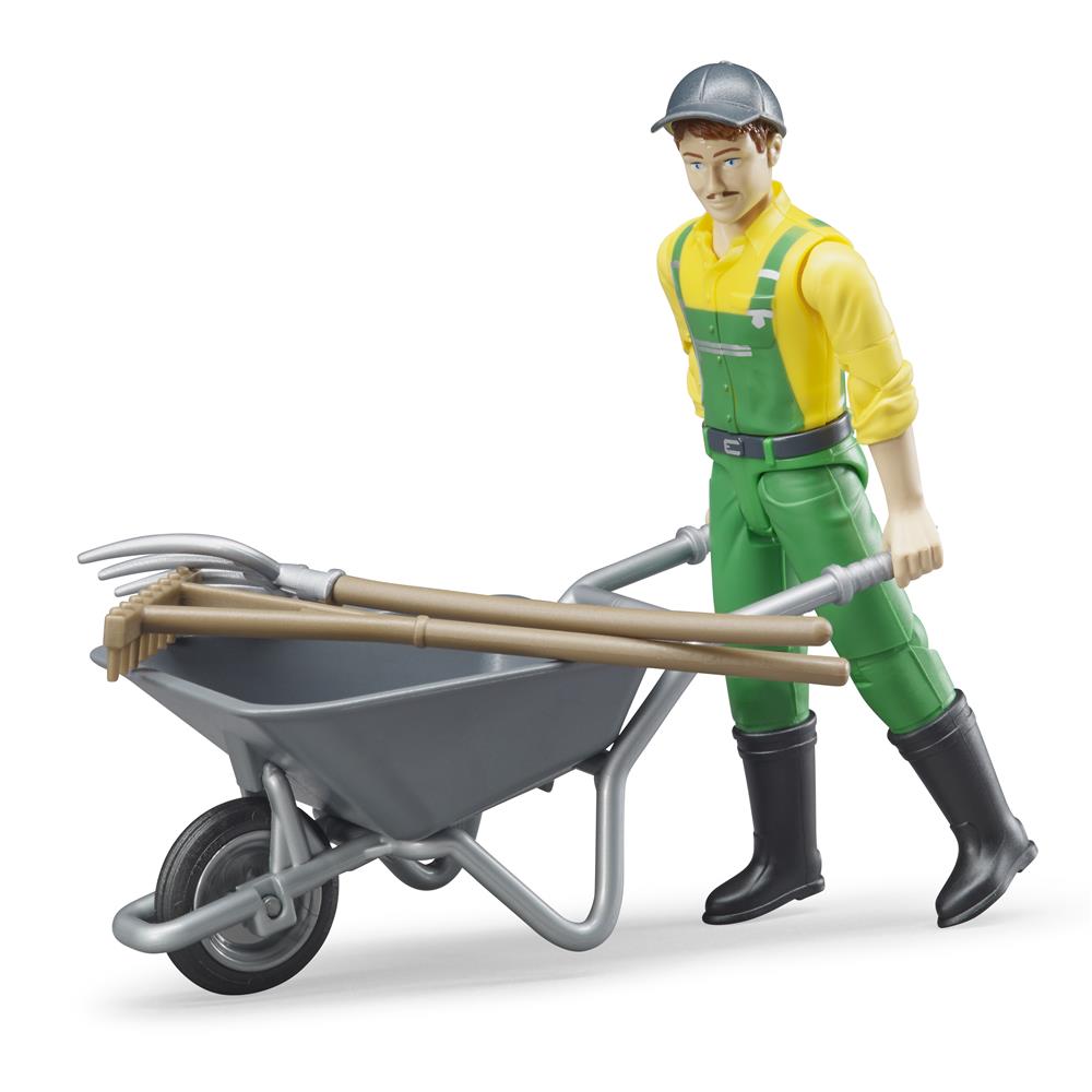 Bruder 62610 - bworld Landwirt mit Zubehör