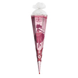 Roth Schultüte Ballerina, 85cm, eckig, Rot(h)-Spitze, Tüllverschluss, Glitter, Glitzerborte