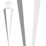 Roth Schultüte-Rohling/Basteltüte, weiß, 85cm, eckig, Rot(h)-Spitze, mit Tüllverschluss