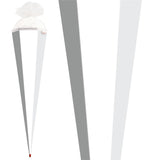 Roth Schultüte-Rohling/Basteltüte, weiß, 85cm, eckig, Rot(h)-Spitze, mit Tüllverschluss