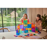 Cleverclixx Erfindungs-Bausatz in Knallfarben 110 Teile, abwechslungsreiche Formen, Magnetspielzeug