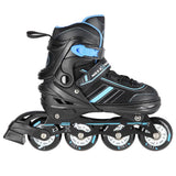 NILS EXTREME NH18191 2in1 Inliner Schlittschuhe Kinder Gr. 34-38, Schwarz-Blau, verstellbar