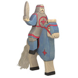 Holztiger Holzfigur - Turnierpferd, blau, Holzspielzeug, ab 3 Jahren