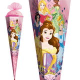 Roth Schultüte Disney Princess, 85cm, eckig, Rot(h)-Spitze, Tüllverschluss, Glitzer