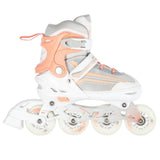 NILS EXTREME NH18190 2in1 Inliner Schlittschuhe Gr. 39-43, Weiß-Rosa, verstellbar